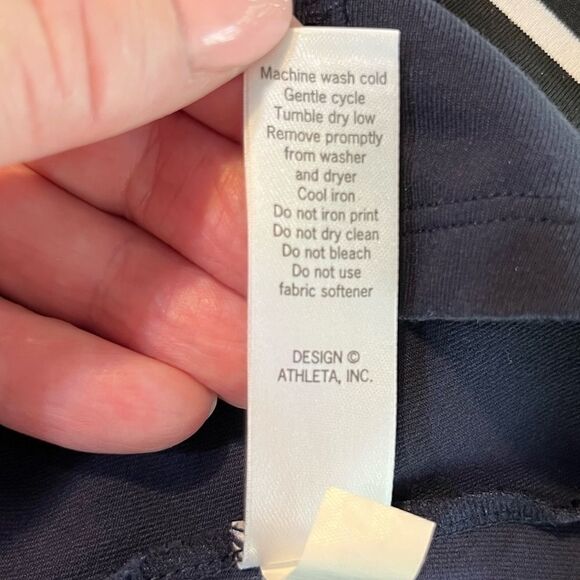 ATHLETA Racerback Tank Top Navy Black White Women’s Size Small - Picture 6 of 7